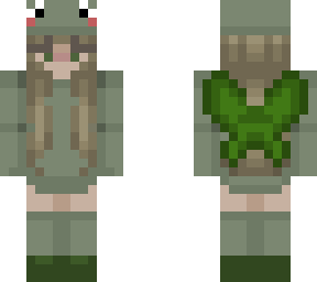 blonde frogg girl with green wings