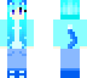 blue cat girl