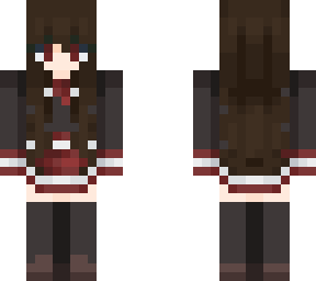 brunette in a dark school uniform :)