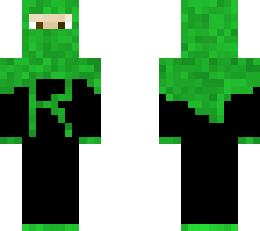 green ninja with r on his chest