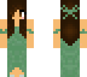 sage green girl | Minecraft Skin