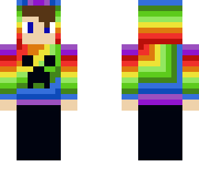 super cool rainbow gamer boy