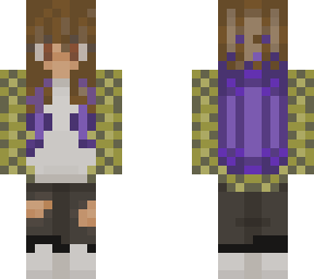 vibingg flannel (purple hair)