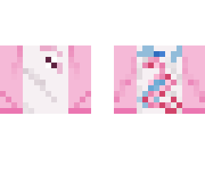 white basic hoodie with pink sleeves - immortal (4px)
