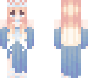 blonde princess in a blue dress