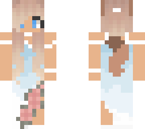 blue white dress