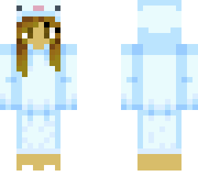 girl with blue axolotl hoodie (hoodie by oorainoo)