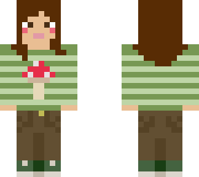 green sweater cottage girl