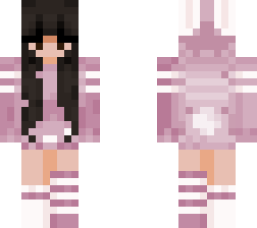 hoodie girl pink bunny