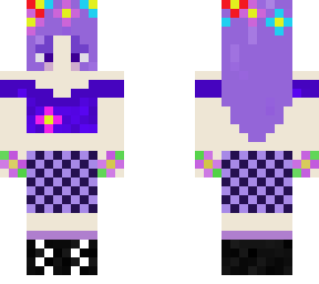 lavender girl with lots of flowers