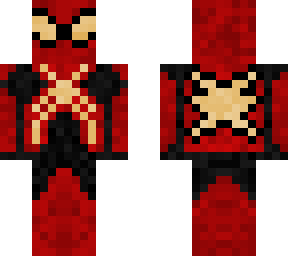 red black suit