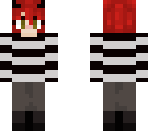 red hair striped
