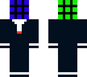 rubiks man in a suit