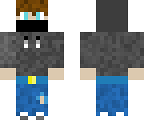 3d hooded boy with a hole belt/hole in jeans