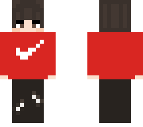 a red nike shirt