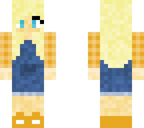 blond with overalls