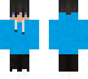 blue and black hoodie skin