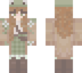 brown hair cottage core frog adventurer aesthetic