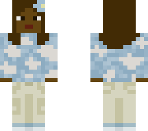 cloud blue sweater girl
