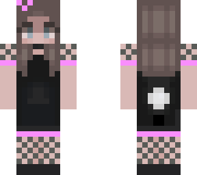 cute pink and black bunny girl