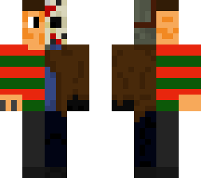 freddy krueger/jason vorhees-mitad jason mitad freddy-jason y freddy