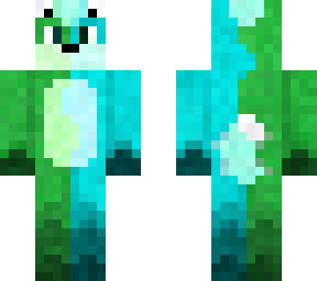 green and cyan fox