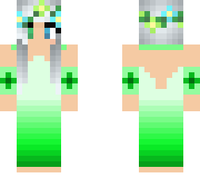 green dress