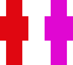red and pink