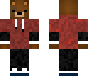 red hoodie bear