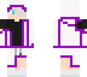 white and purple hoodie