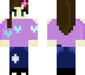 brunette pink flower