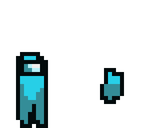cyan impostor amongus