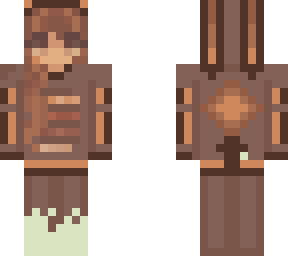 girl wearing a spring time chocolate bunny coat w pants