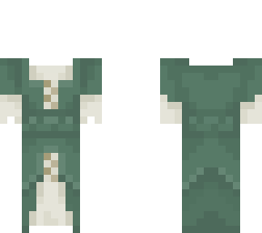 green medieval dress