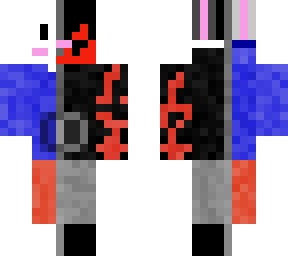 half normal half evil bunny