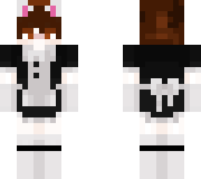 maid cat boy with brown hair