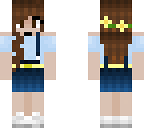 overall girl with flower