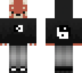 red panda with yin yang hoodie