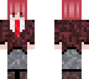 red suited man