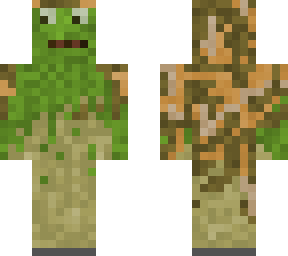 sentient grass block with a cloak (or sea monster idk)
