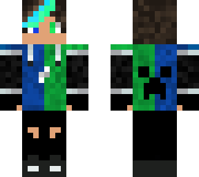 blue and green boy