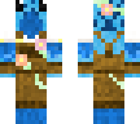 flower frog with overalls