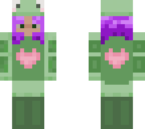 frog purple hair girl