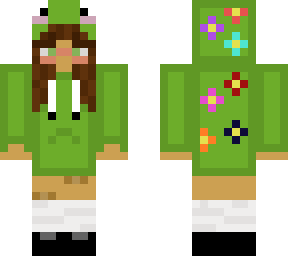girl flower frog hoodie