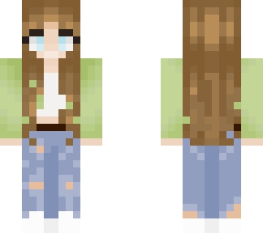 green aesthetic girl