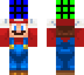 mario holding a rubix cube