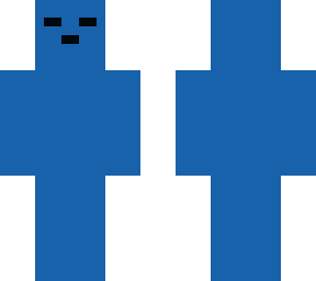 plain blue man