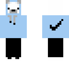 polarbear with light blue nike hoodie on