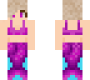 purple bubble coral mermaid tail (slim)