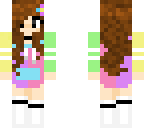 rainbow brown hair girl